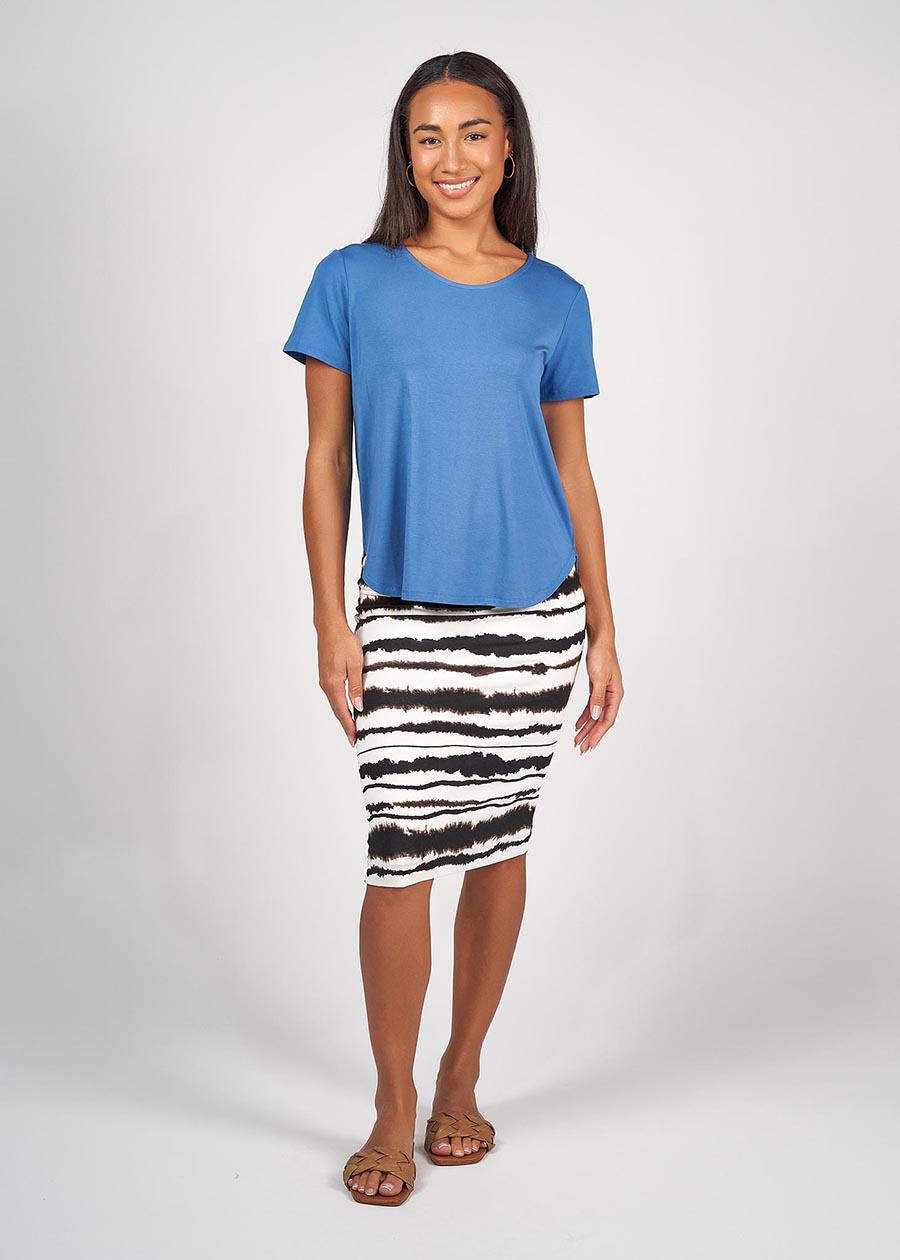 Janis Bamboo Tee - Ocean Blue