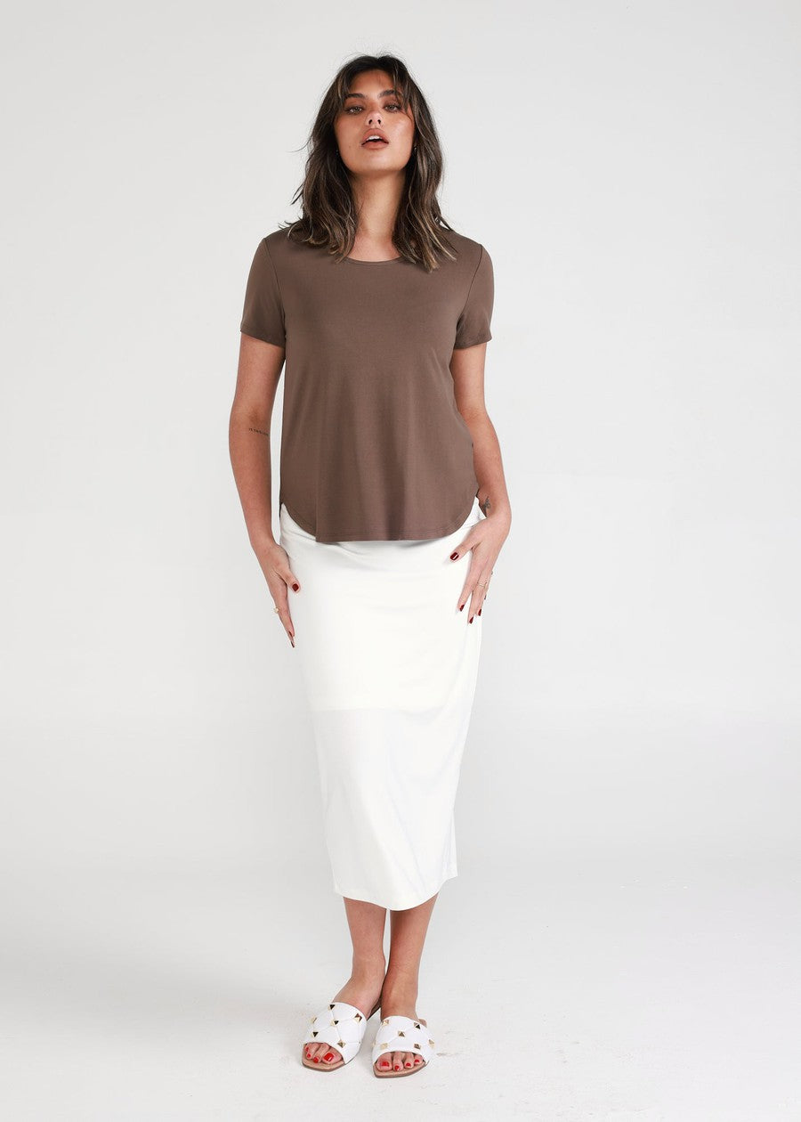Janis Bamboo Tee -  Chocolate