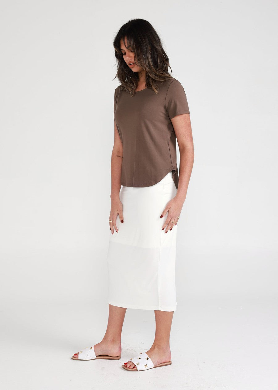 Janis Bamboo Tee -  Chocolate