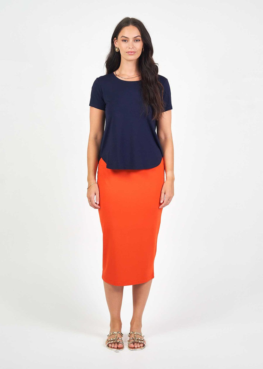 Janis Bamboo Tee -  Navy