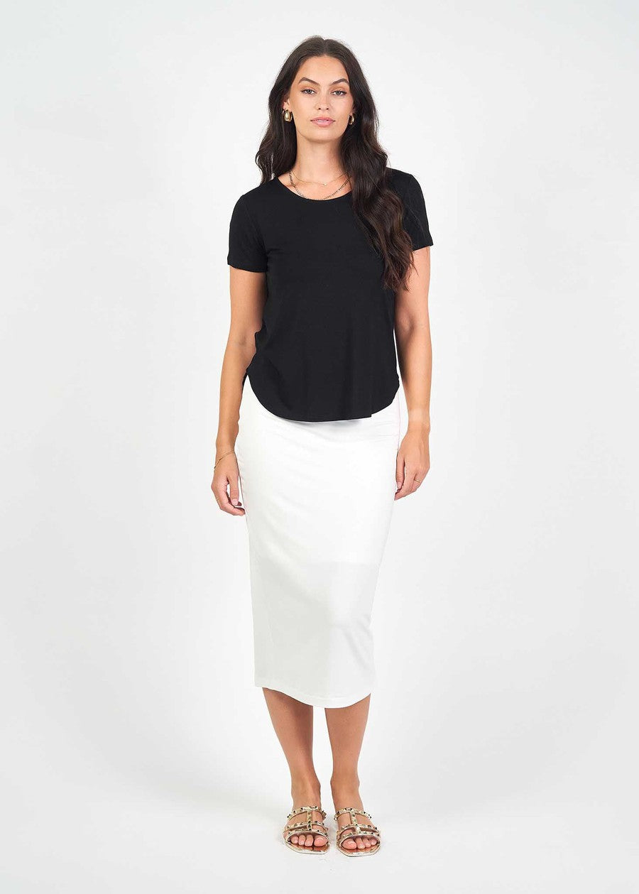 Janis Bamboo Tee -  Black