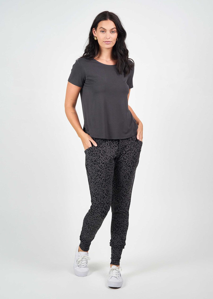 Janis Bamboo Tee -  Steel
