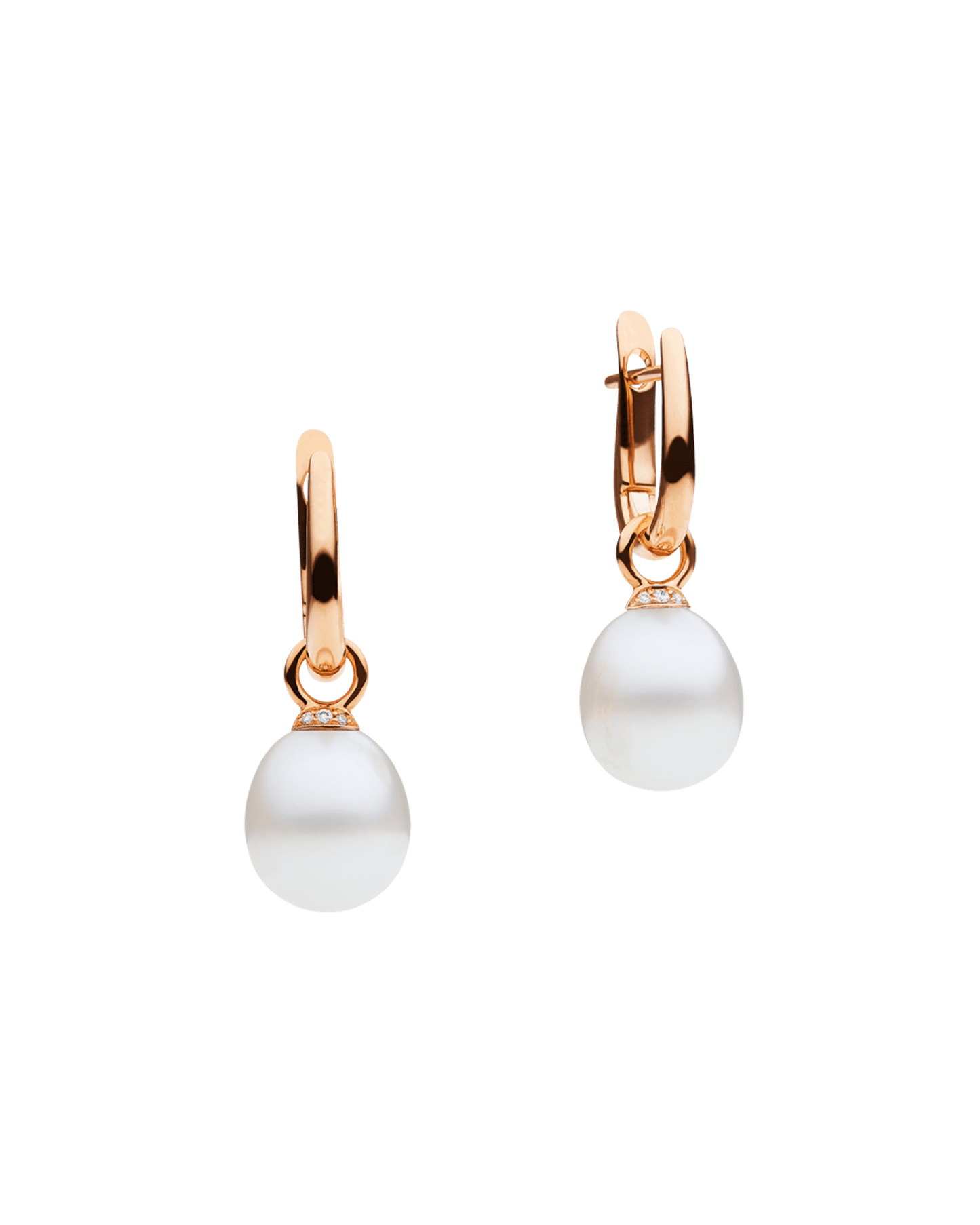 Pearls My Way Earrings 10mm Oval - Rose Gold